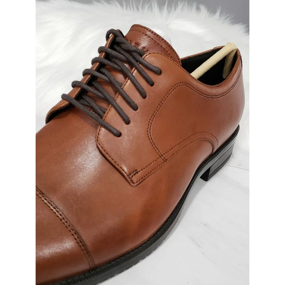 NEW NO BOX SIZE 8 COLE HAAN Cap Toe Oxford Mens Leather British Tan Brown loafer